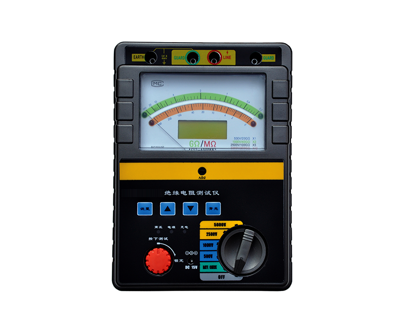 Double display insulation resistance tester